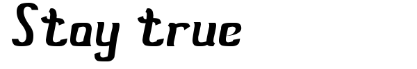 Stay true font preview